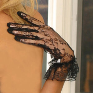 Delicate Lace Ruffle Wrist Gloves