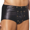Men's leather shorts with break away front
